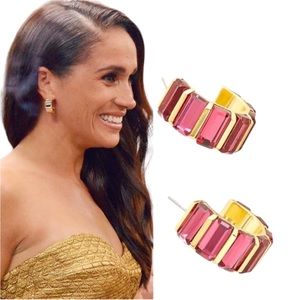 🔥J. Crew Trapezoid Stone Hoop earrings